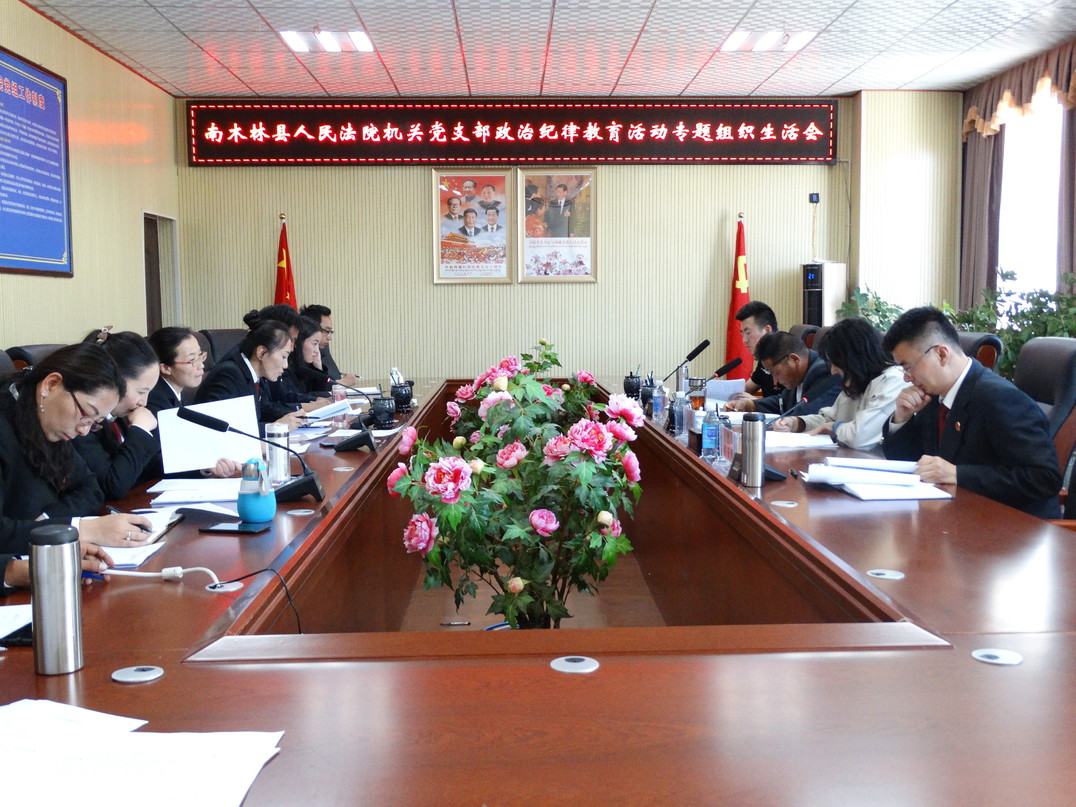 南木林县法院开展政治纪律教育活动专题组织生活会