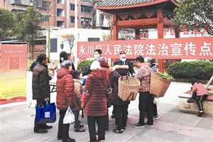 重庆永川区法院组织干警到辖区乡镇上讲民法典